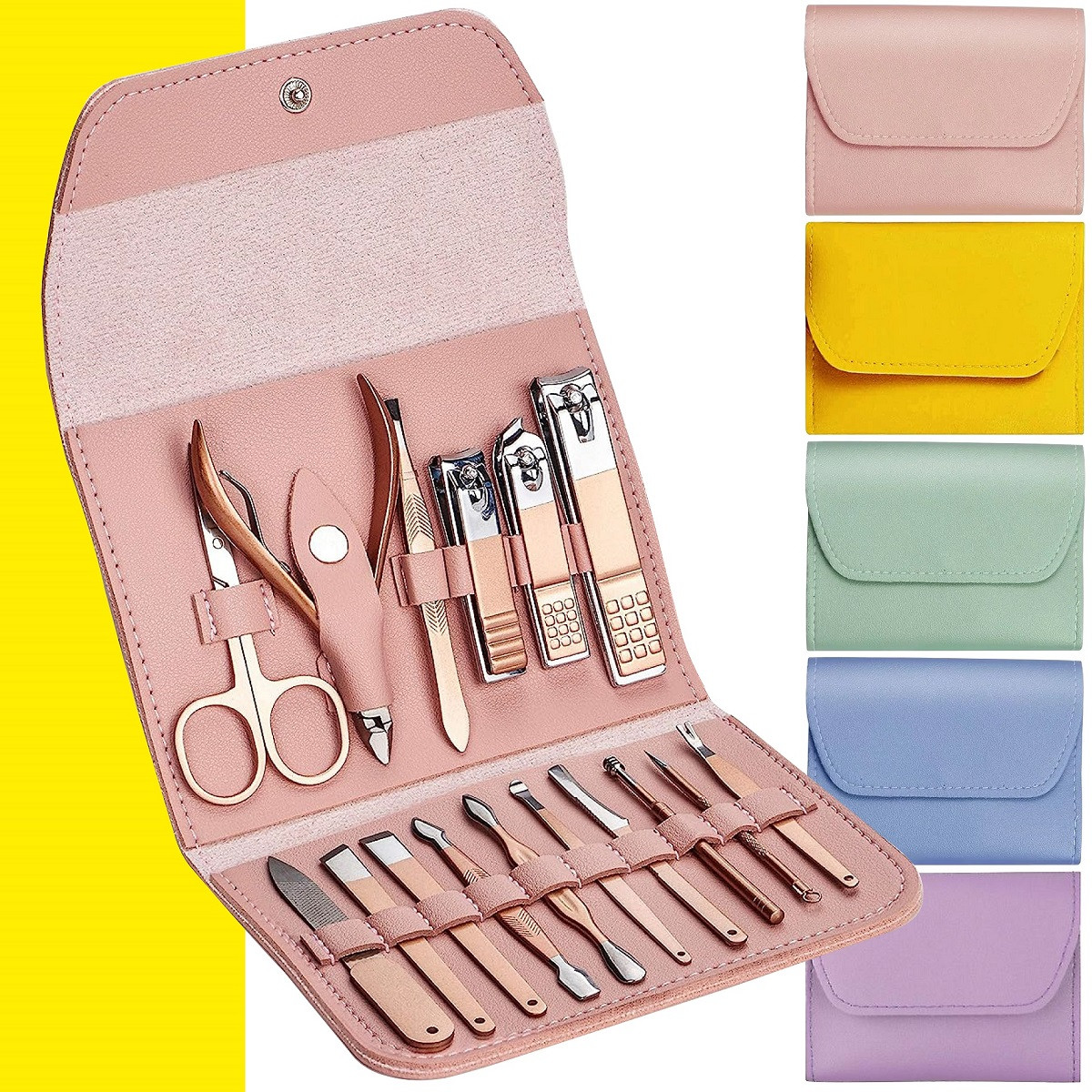 Kit Manicure Pedicure X16 Piezas Colores